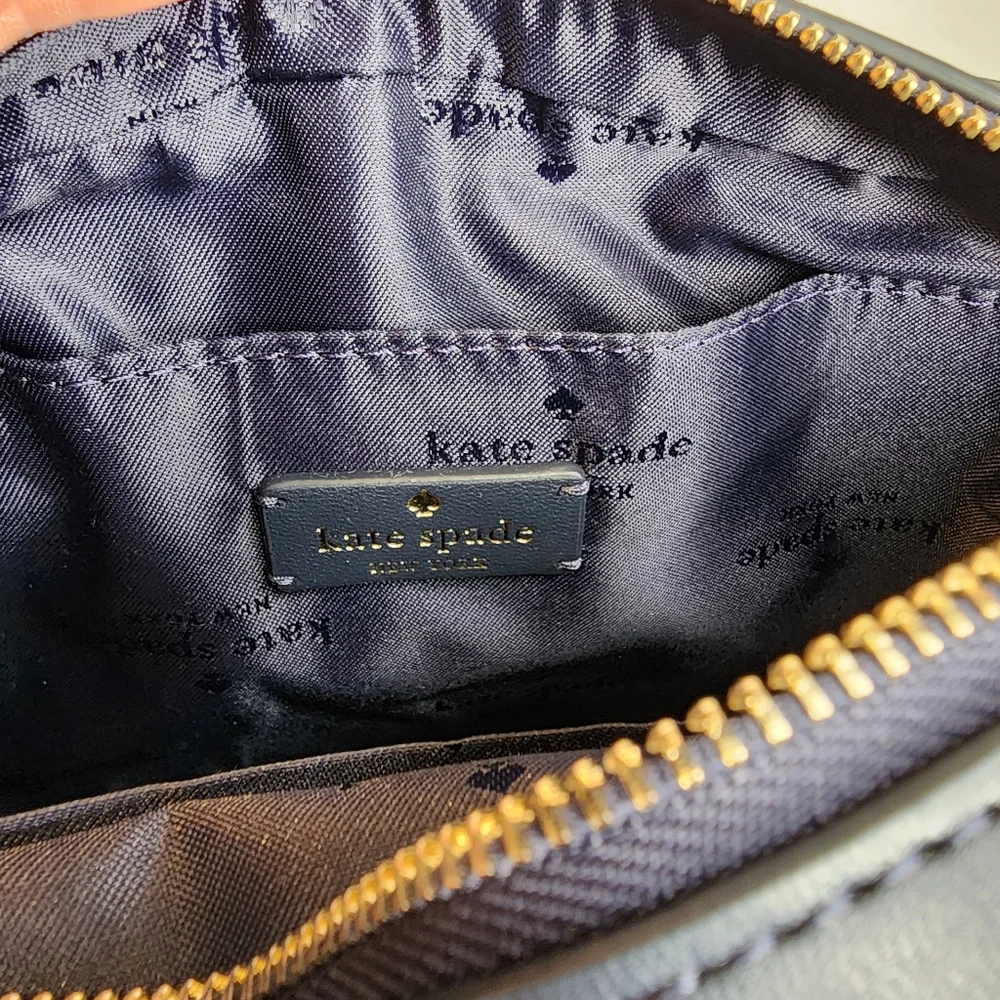 Kate Spade Crossbody Signature Purse Mini Camera Bag Navy Blue Spade Flower NEW
